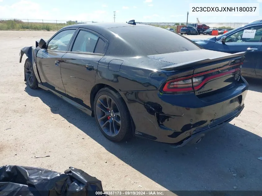 2022 Dodge Charger Scat Pack VIN: 2C3CDXGJXNH180037 Lot: 40387173