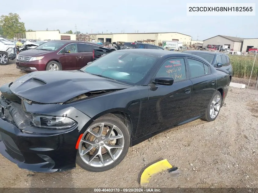 2022 Dodge Charger Gt Rwd VIN: 2C3CDXHG8NH182565 Lot: 40403170