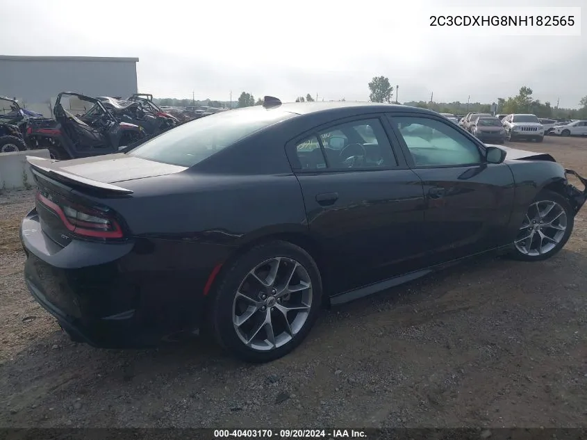 2022 Dodge Charger Gt Rwd VIN: 2C3CDXHG8NH182565 Lot: 40403170