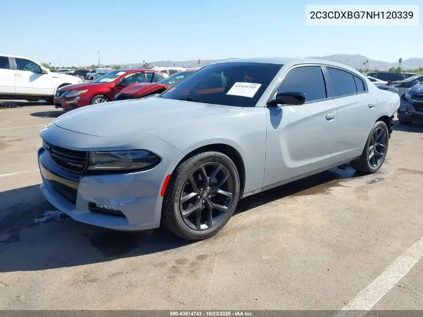 2C3CDXBG7NH120339 2022 Dodge Charger Sxt Rwd