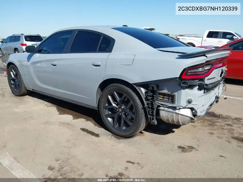 2C3CDXBG7NH120339 2022 Dodge Charger Sxt Rwd