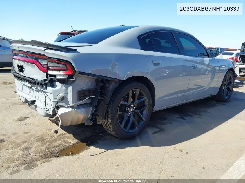 2C3CDXBG7NH120339 2022 Dodge Charger Sxt Rwd