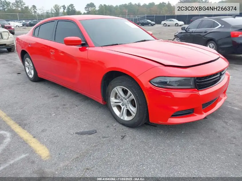 2C3CDXBG4NH266374 2022 Dodge Charger Sxt Rwd
