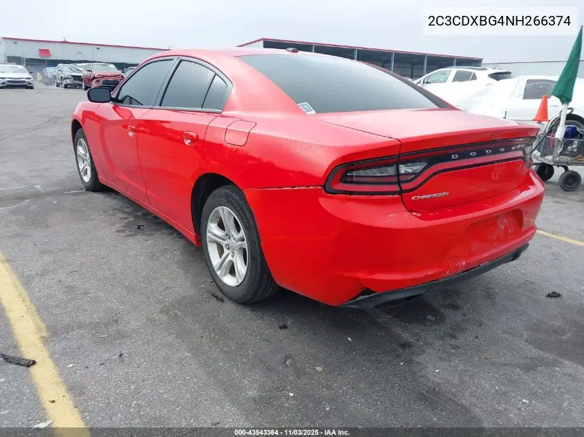 2C3CDXBG4NH266374 2022 Dodge Charger Sxt Rwd