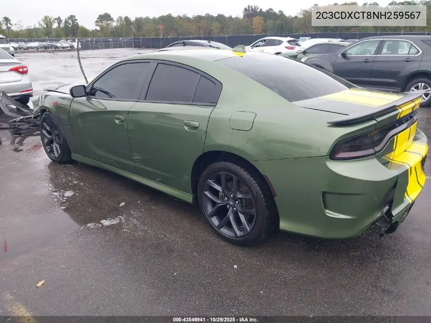 2C3CDXCT8NH259567 2022 Dodge Charger R/T