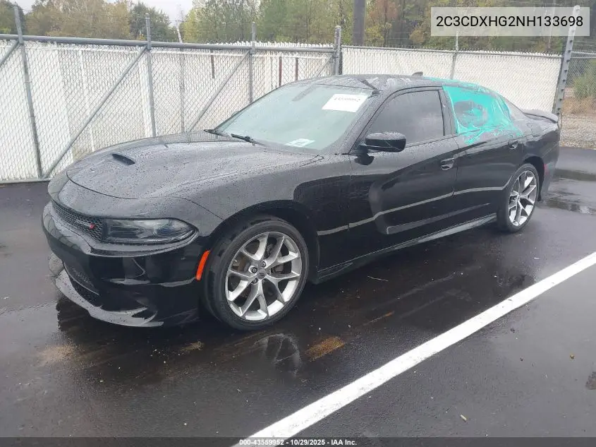 2C3CDXHG2NH133698 2022 Dodge Charger Gt Rwd