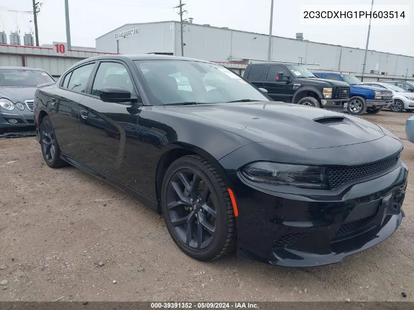 2023 Dodge Charger Gt VIN: 2C3CDXHG1PH603514 Lot: 39391352