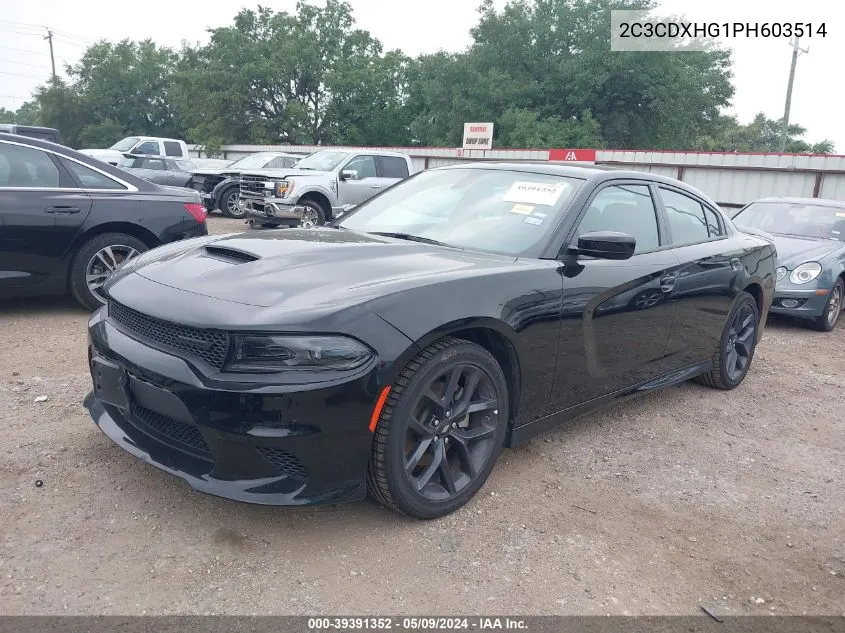 2023 Dodge Charger Gt VIN: 2C3CDXHG1PH603514 Lot: 39391352