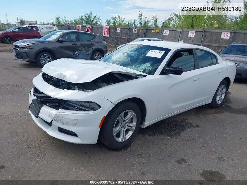 2023 Dodge Charger Sxt VIN: 2C3CDXBG4PH530180 Lot: 39395702