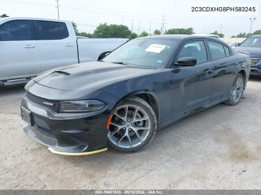 2023 Dodge Charger Gt VIN: 2C3CDXHG8PH583245 Lot: 39401885