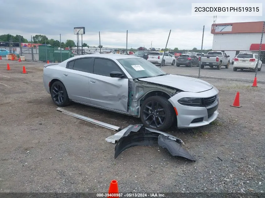 2023 Dodge Charger Sxt VIN: 2C3CDXBG1PH519315 Lot: 39408987