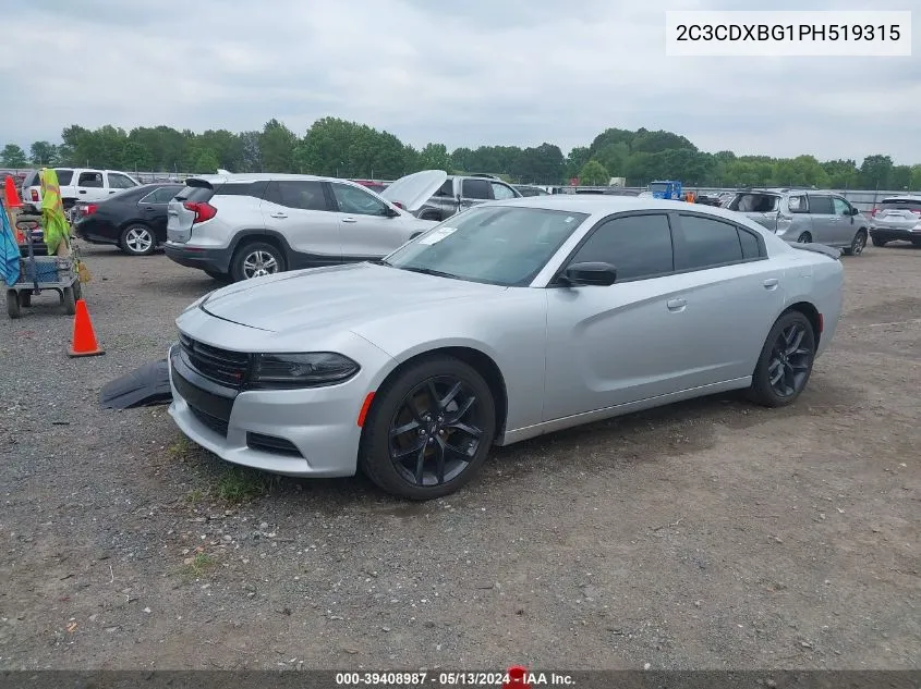 2023 Dodge Charger Sxt VIN: 2C3CDXBG1PH519315 Lot: 39408987