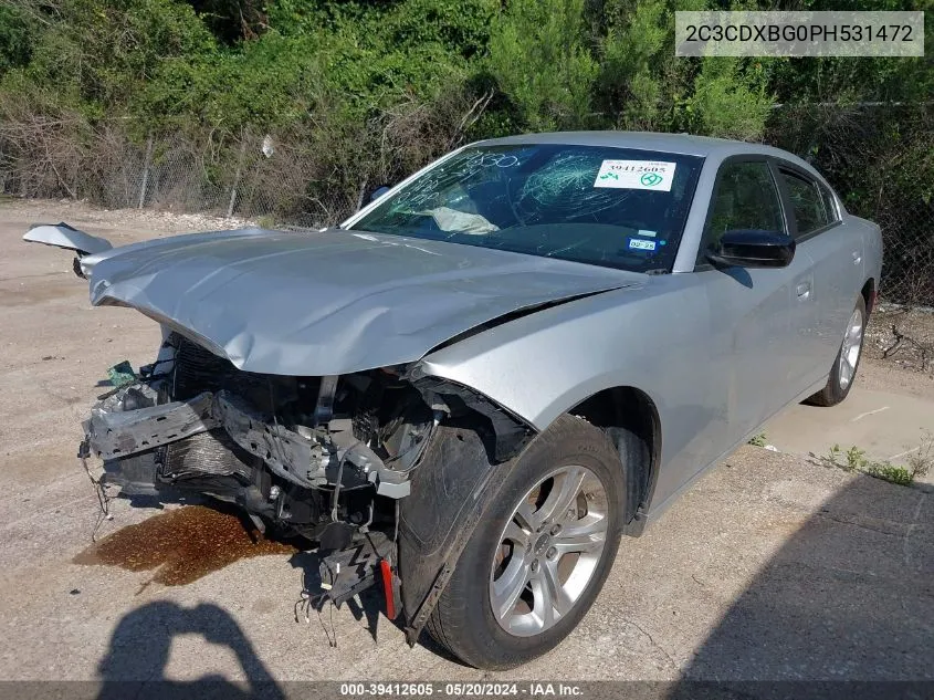 2023 Dodge Charger Sxt VIN: 2C3CDXBG0PH531472 Lot: 39412605