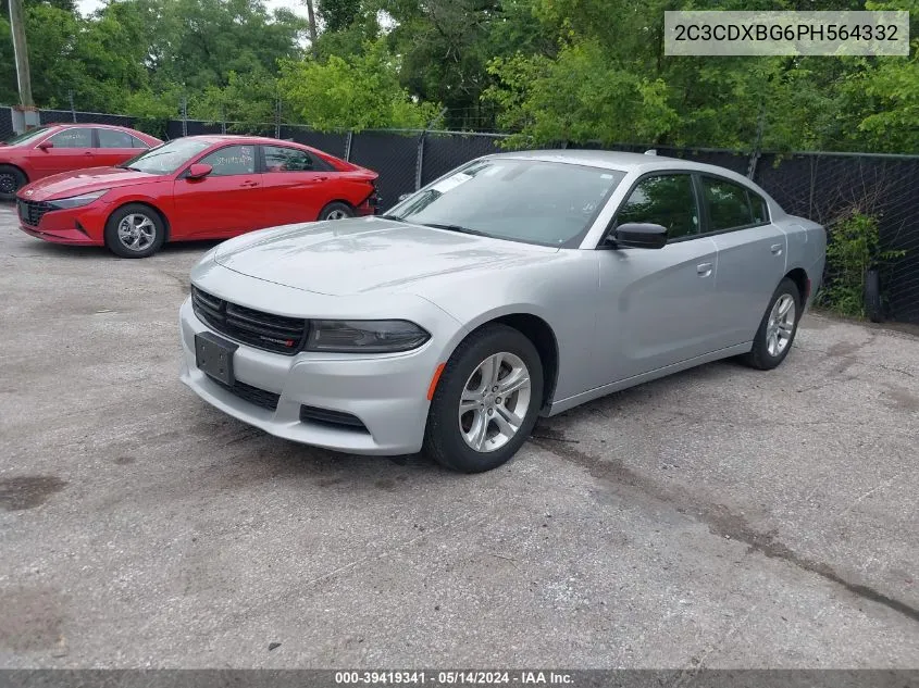 2023 Dodge Charger Sxt VIN: 2C3CDXBG6PH564332 Lot: 39419341