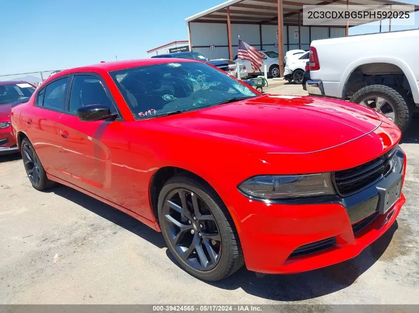 2023 Dodge Charger Sxt VIN: 2C3CDXBG5PH592025 Lot: 39424565