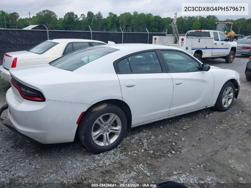 2023 Dodge Charger Sxt VIN: 2C3CDXBG4PH579671 Lot: 39426641