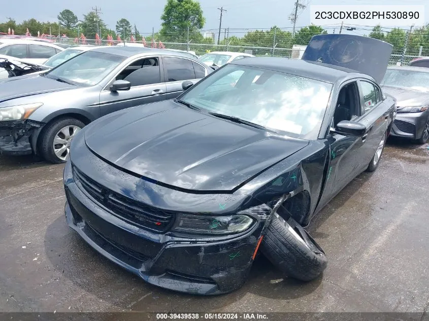 2023 Dodge Charger Sxt VIN: 2C3CDXBG2PH530890 Lot: 39439538