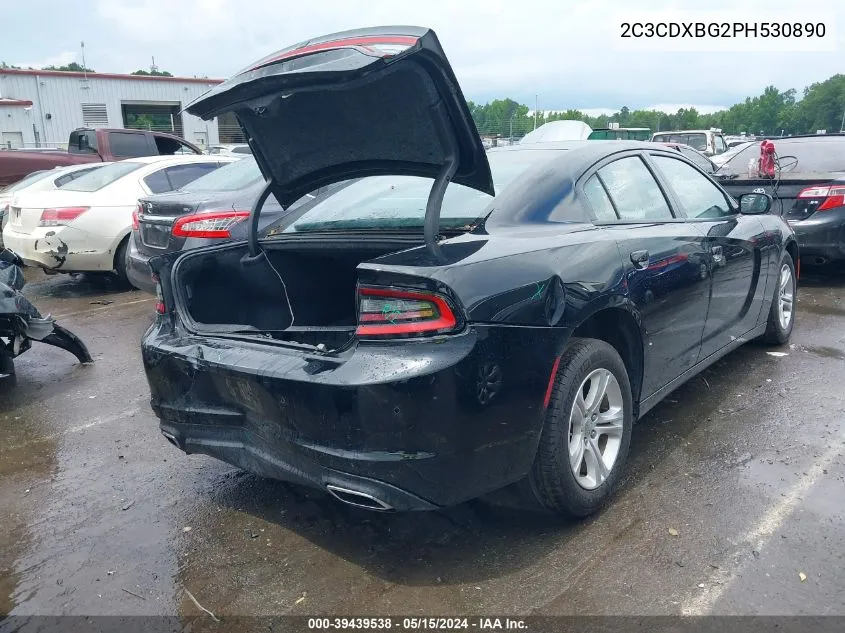 2023 Dodge Charger Sxt VIN: 2C3CDXBG2PH530890 Lot: 39439538