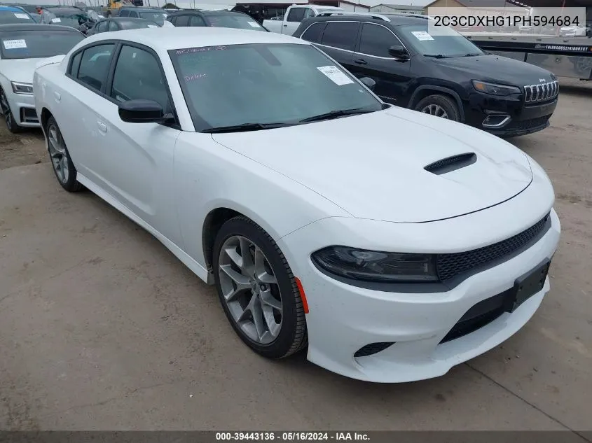 2023 Dodge Charger Gt VIN: 2C3CDXHG1PH594684 Lot: 39443136