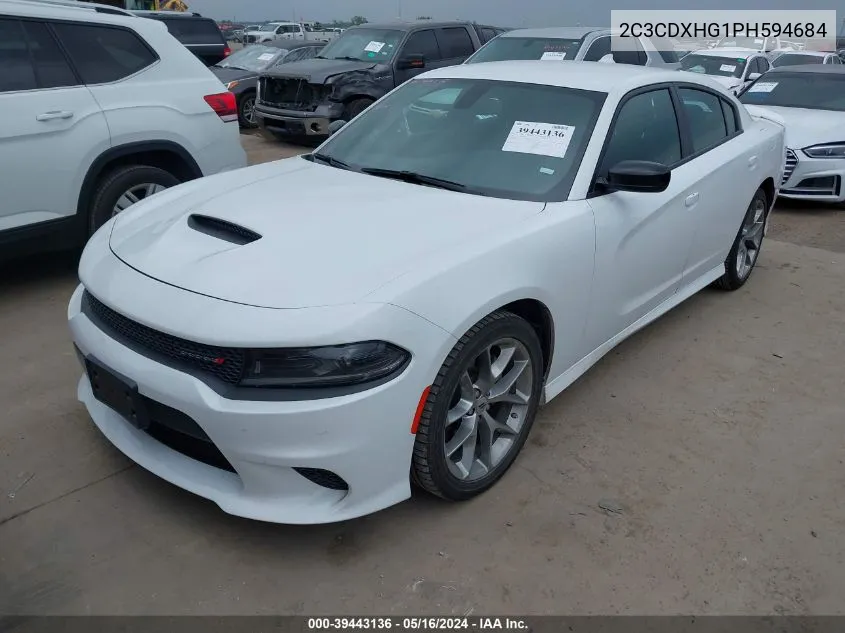 2023 Dodge Charger Gt VIN: 2C3CDXHG1PH594684 Lot: 39443136