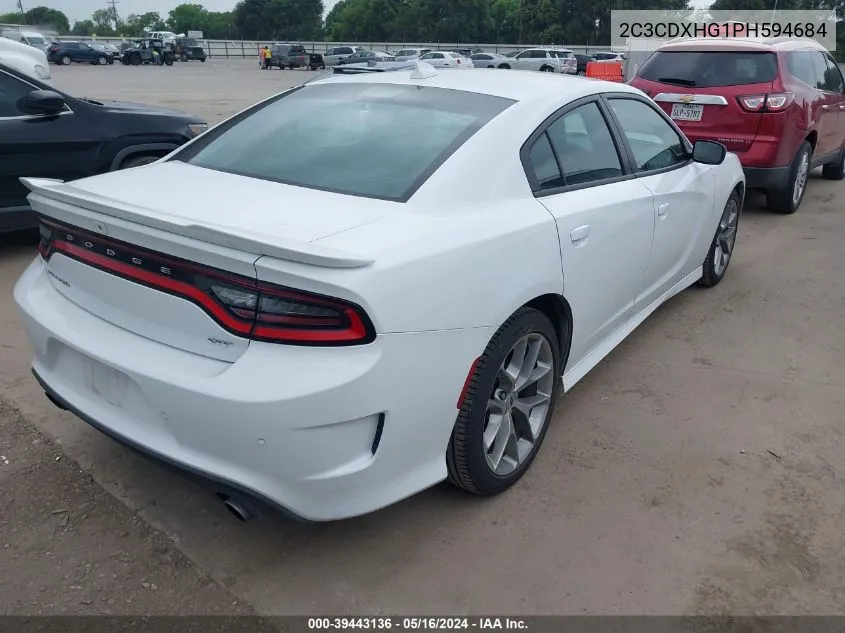 2023 Dodge Charger Gt VIN: 2C3CDXHG1PH594684 Lot: 39443136