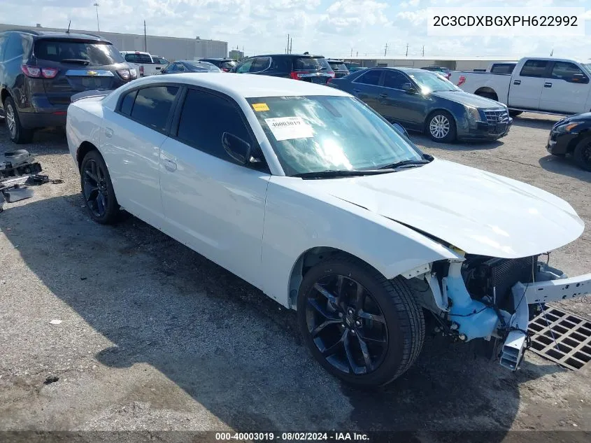 2023 Dodge Charger Sxt VIN: 2C3CDXBGXPH622992 Lot: 40003019