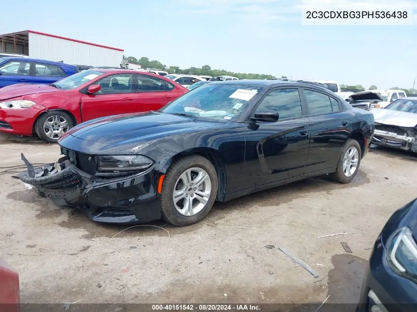 2C3CDXBG3PH536438 2023 Dodge Charger Sxt