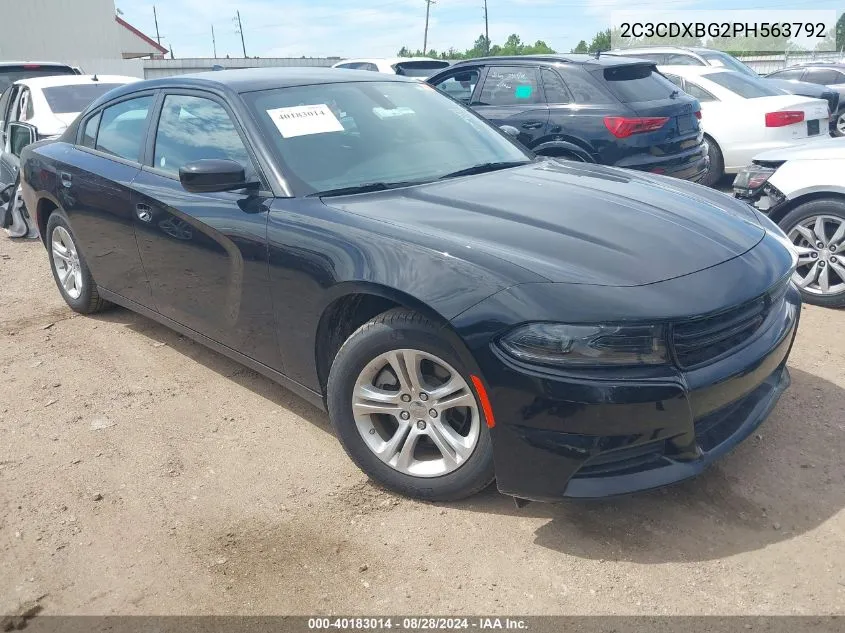 2023 Dodge Charger Sxt VIN: 2C3CDXBG2PH563792 Lot: 40183014