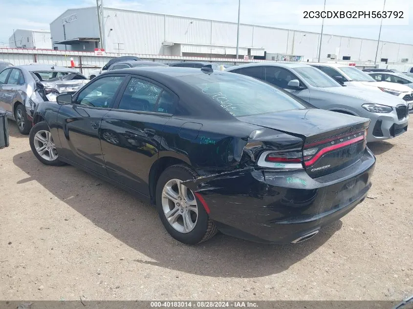 2C3CDXBG2PH563792 2023 Dodge Charger Sxt