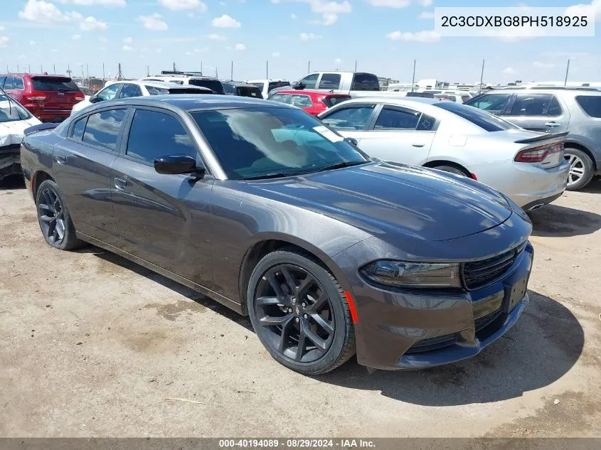 2023 Dodge Charger Sxt VIN: 2C3CDXBG8PH518923 Lot: 40194089