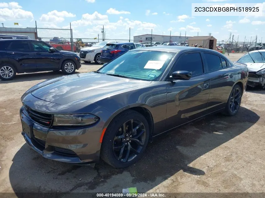 2023 Dodge Charger Sxt VIN: 2C3CDXBG8PH518923 Lot: 40194089