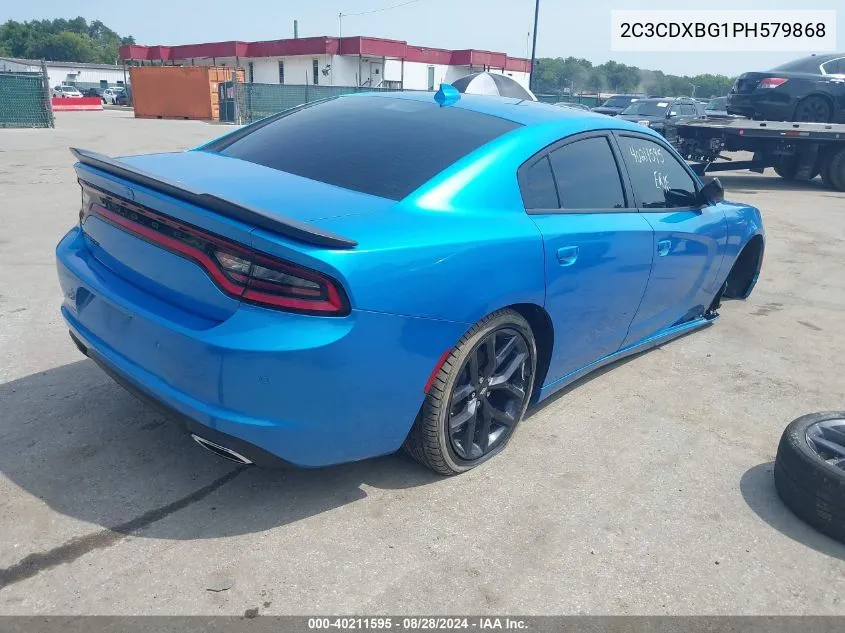 2023 Dodge Charger Sxt VIN: 2C3CDXBG1PH579868 Lot: 40211595