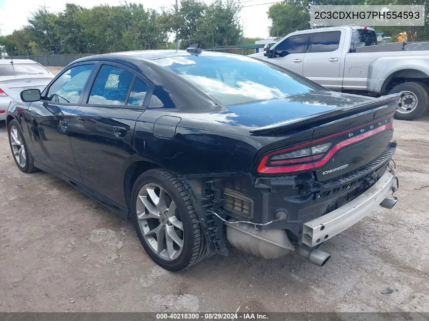 2023 Dodge Charger Gt VIN: 2C3CDXHG7PH554593 Lot: 40218300