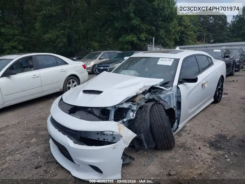 2023 Dodge Charger R/T VIN: 2C3CDXCT4PH701974 Lot: 40262358