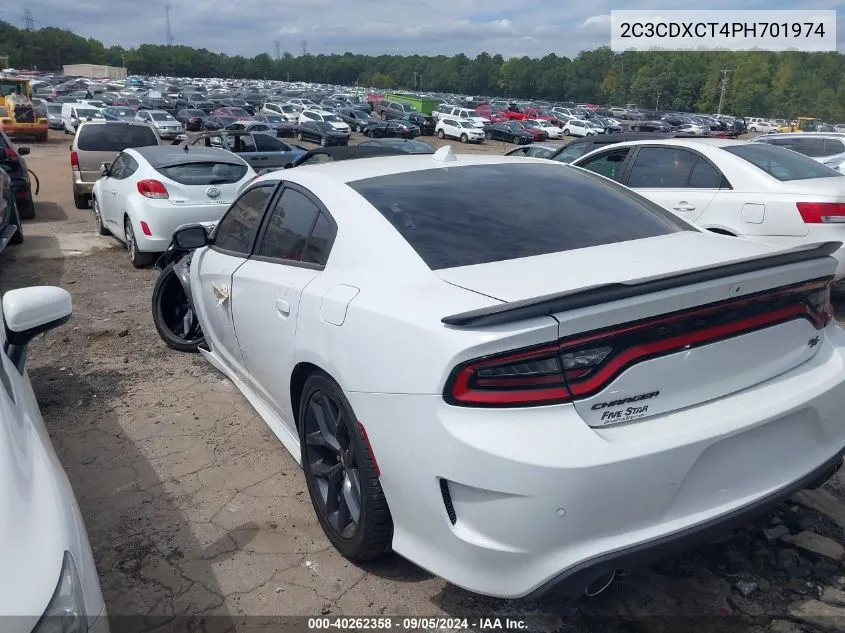 2023 Dodge Charger R/T VIN: 2C3CDXCT4PH701974 Lot: 40262358