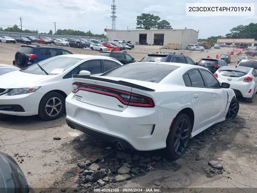 2023 Dodge Charger R/T VIN: 2C3CDXCT4PH701974 Lot: 40262358