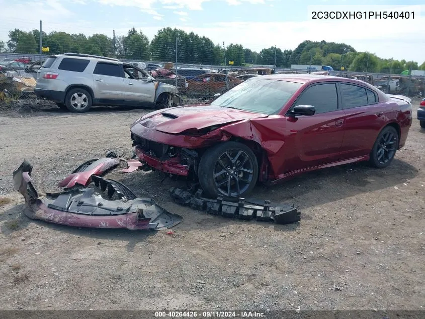 2023 Dodge Charger Gt VIN: 2C3CDXHG1PH540401 Lot: 40264426