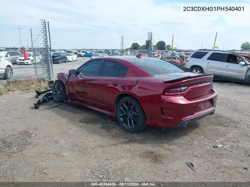 2023 Dodge Charger Gt VIN: 2C3CDXHG1PH540401 Lot: 40264426