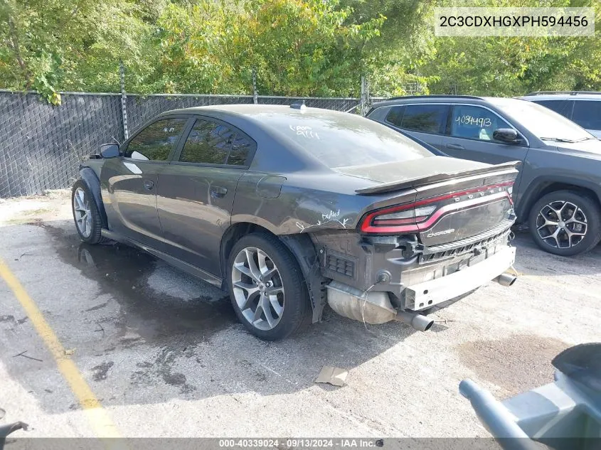 2023 Dodge Charger Gt VIN: 2C3CDXHGXPH594456 Lot: 40339024