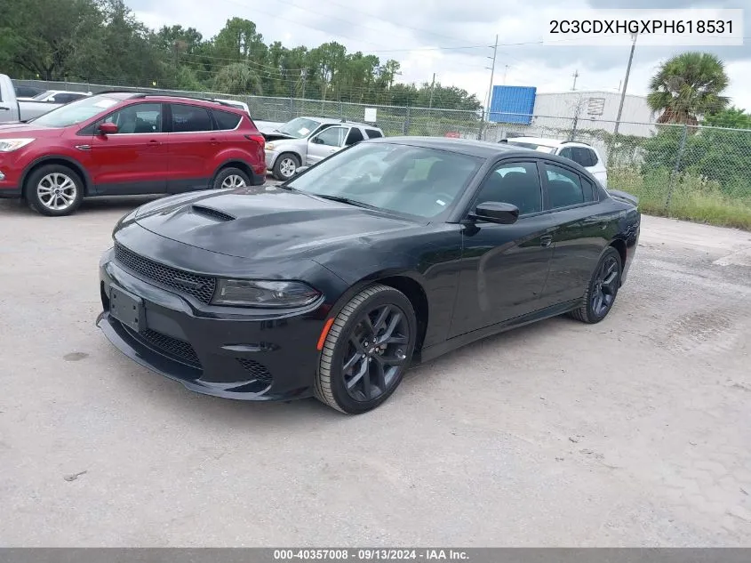 2023 Dodge Charger Gt VIN: 2C3CDXHGXPH618531 Lot: 40357008