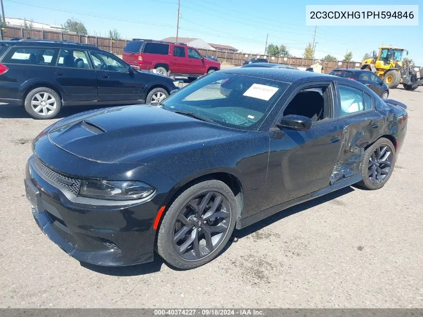 2023 Dodge Charger Gt VIN: 2C3CDXHG1PH594846 Lot: 40374227