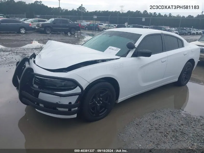 2023 Dodge Charger Police Rwd VIN: 2C3CDXAT3PH581183 Lot: 40381337