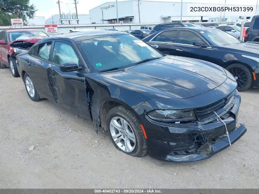 2023 Dodge Charger Sxt VIN: 2C3CDXBG5PH531399 Lot: 40402743