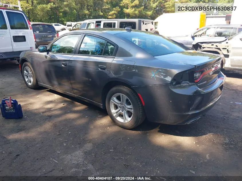 2023 Dodge Charger Sxt VIN: 2C3CDXBG5PH630837 Lot: 40404107