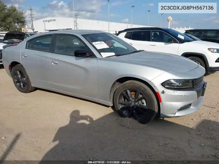 2C3CDXJG8PH567136 2023 Dodge Charger Sxt Awd