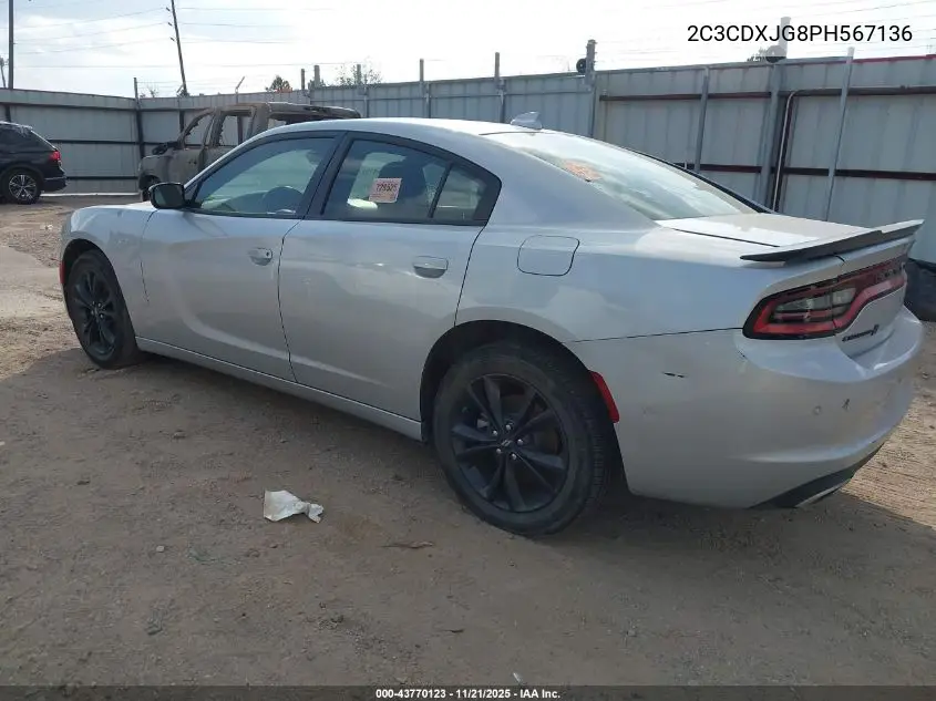 2C3CDXJG8PH567136 2023 Dodge Charger Sxt Awd
