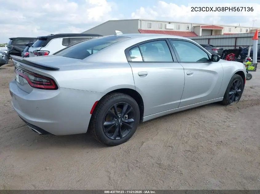 2C3CDXJG8PH567136 2023 Dodge Charger Sxt Awd