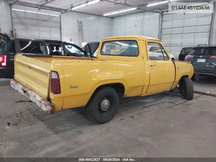 D14AE4S103656 1974 Dodge D100