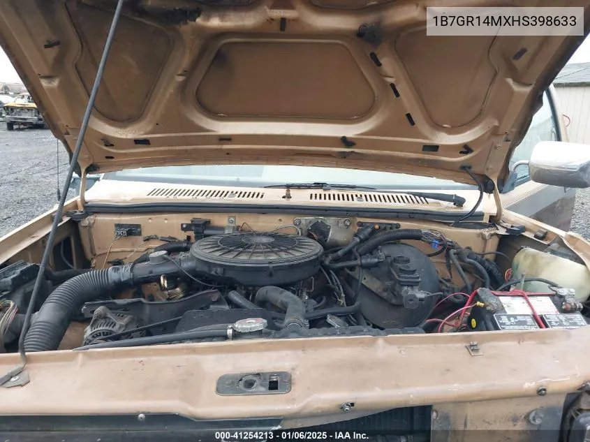 1987 Dodge Dakota VIN: 1B7GR14MXHS398633 Lot: 41254213