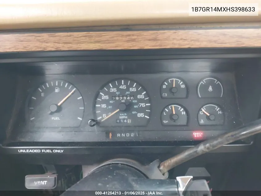 1987 Dodge Dakota VIN: 1B7GR14MXHS398633 Lot: 41254213